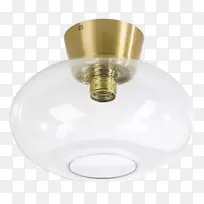 黄铜天花板玻璃金属灯-空若网 黄铜天花板玻璃金属灯-空若网