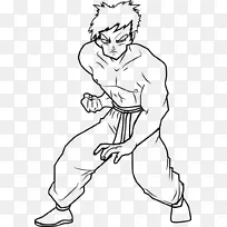 线画卡通手指-李小龙的格斗方法-空若网 线画卡通手指-李小龙的格斗方法-空若网