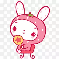 小兔可爱卡通-粉红兔-空若网 小兔可爱卡通-粉红兔-空若网