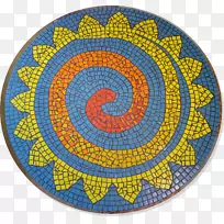 镶嵌螺旋对称图案圆-空若网 镶嵌螺旋对称图案圆-空若网