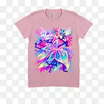 t恤袖蓝粉红色m字体-t恤-空若网 t恤袖蓝粉红色m字体-t恤-空若网