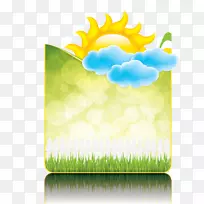 阴影插图-创意绿草边框-空若网 阴影插图-创意绿草边框-空若网