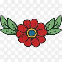 花卉剪贴画-红色花卉标题盒-空若网 花卉剪贴画-红色花卉标题盒-空若网