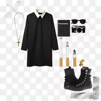 t恤时装-长黑色衬衫-空若网 t恤时装-长黑色衬衫-空若网