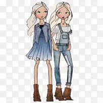 绘制时尚插画素描-孩子-空若网 绘制时尚插画素描-孩子-空若网