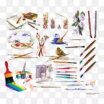 水彩画工具剪贴画工具-空若网 水彩画工具剪贴画工具-空若网