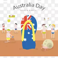 澳大利亚海滩-插入海滩拖鞋中的-空若网 澳大利亚海滩-插入海滩拖鞋中的-空若网