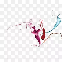 水彩画.彩色墨水-空若网 水彩画.彩色墨水-空若网