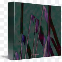 绿色现代艺术矩形对称紫色线条-空若网 绿色现代艺术矩形对称紫色线条-空若网