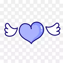 卡通剪贴画-紫色卡通爱情翅膀装饰图案-空若网 卡通剪贴画-紫色卡通爱情翅膀装饰图案-空若网