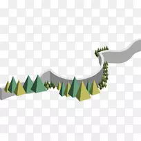 绿树-手绘绿树和群山-空若网 绿树-手绘绿树和群山-空若网