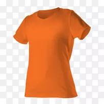 T恤袖橙色服装棉质女子运动-空若网 T恤袖橙色服装棉质女子运动-空若网
