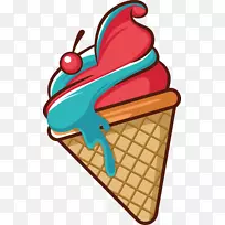 草莓冰淇淋锥夹艺术.卡通冰淇淋图案-空若网 草莓冰淇淋锥夹艺术.卡通冰淇淋图案-空若网