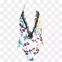 一件泳装,吊领服装,邮轮-白色花水彩画-空若网 一件泳装,吊领服装,邮轮-白色花水彩画-空若网