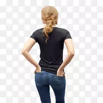 T恤肩袖牛仔裤背衫-空若网 T恤肩袖牛仔裤背衫-空若网