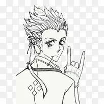 手指线条艺术素描-空若网 手指线条艺术素描-空若网