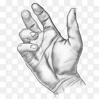 拇指绘图手模型草图-手-空若网 拇指绘图手模型草图-手-空若网