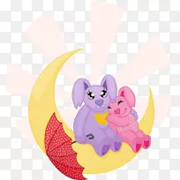 摄影剪贴画-月亮上的卡通-空若网 摄影剪贴画-月亮上的卡通-空若网