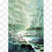 水资源水彩画生态海画-空若网 水资源水彩画生态海画-空若网