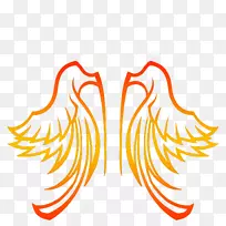 翅膀剪贴画-黄色天使翅膀-空若网 翅膀剪贴画-黄色天使翅膀-空若网