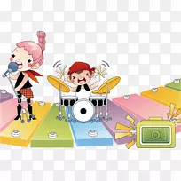 鼓插图.架子鼓卡通海报宣传材料-空若网 鼓插图.架子鼓卡通海报宣传材料-空若网