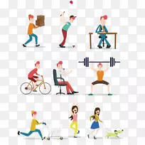 Adobe插图-城市男女的日常生活-空若网 Adobe插图-城市男女的日常生活-空若网