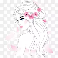 美容化妆品插图.手绘妇女材料-空若网 美容化妆品插图.手绘妇女材料-空若网