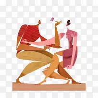 卡通插画摄影插画-卡通男女捕捉蝴蝶-空若网 卡通插画摄影插画-卡通男女捕捉蝴蝶-空若网