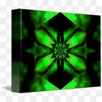 绿色对称叶型-空若网 绿色对称叶型-空若网
