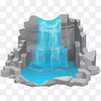 瀑布电脑图标剪辑艺术花园瀑布-空若网 瀑布电脑图标剪辑艺术花园瀑布-空若网