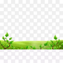 下载动画-绿色卡通草装饰-空若网 下载动画-绿色卡通草装饰-空若网