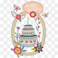 生日蛋糕祝你生日快乐贺卡插画-卡通蛋糕-空若网 生日蛋糕祝你生日快乐贺卡插画-卡通蛋糕-空若网