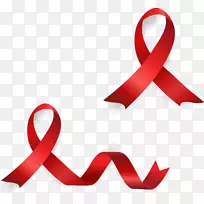 手绘红丝带-空若网 手绘红丝带-空若网