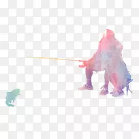 剪影-父子垂钓剪影-空若网 剪影-父子垂钓剪影-空若网