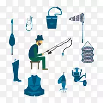 Adobe插画.捕鱼设备-空若网 Adobe插画.捕鱼设备-空若网