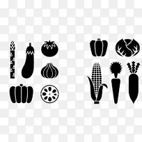 蔬菜剪贴画.黑色蔬菜元素-空若网 蔬菜剪贴画.黑色蔬菜元素-空若网