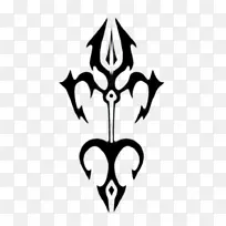 叶线对称三叉戟剪贴画-空若网 叶线对称三叉戟剪贴画-空若网