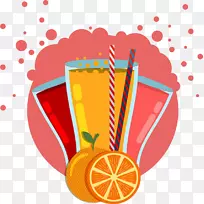 苹果汁冰沙橙子手绘果汁-空若网 苹果汁冰沙橙子手绘果汁-空若网