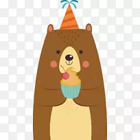 可爱的棕熊配蛋糕-空若网 可爱的棕熊配蛋糕-空若网