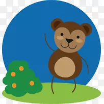 卡通剪贴画.卡通猴子-空若网 卡通剪贴画.卡通猴子-空若网