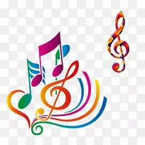 音乐音符墙贴花艺术.彩色音符材料-空若网 音乐音符墙贴花艺术.彩色音符材料-空若网