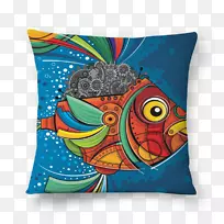 抛枕头垫长方形鱼-空若网 抛枕头垫长方形鱼-空若网