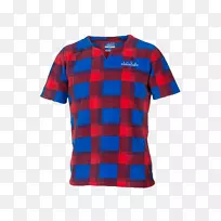 t恤格子袖t恤-空若网 t恤格子袖t恤-空若网