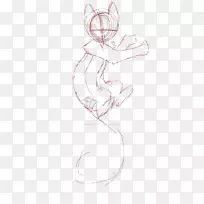 手指视觉艺术素描-站立猫-空若网 手指视觉艺术素描-站立猫-空若网