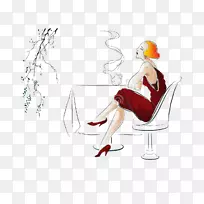 茶馆插图-红色美容饮料茶图片材料-空若网 茶馆插图-红色美容饮料茶图片材料-空若网