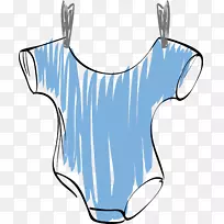 袖套服装剪贴画蓝线连衣裙-空若网 袖套服装剪贴画蓝线连衣裙-空若网