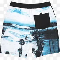 泳裤-水彩画冲浪板-空若网 泳裤-水彩画冲浪板-空若网