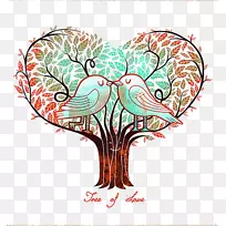 爱画心图-爱树枝鸟-空若网 爱画心图-爱树枝鸟-空若网