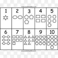托儿所形状计数工作表-空若网 托儿所形状计数工作表-空若网