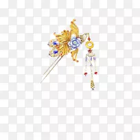 发夹首饰.古董中式材料-空若网 发夹首饰.古董中式材料-空若网